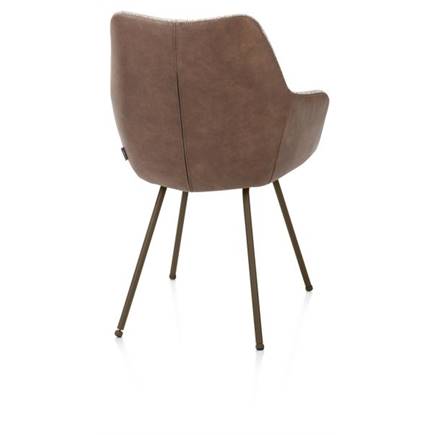 XOOON 4-poots - steelbrown - combi Pala cognac + Luton koper