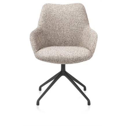 XOOON aluminium frame 4-poots - draaibaar rough off black - stof Luton Koper