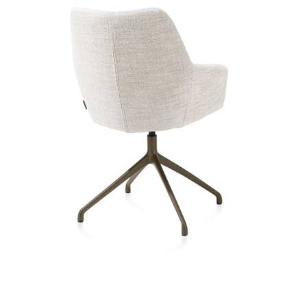 XOOON aluminium frame 4-poots - draaibaar steelbrown - stof Luton Creme
