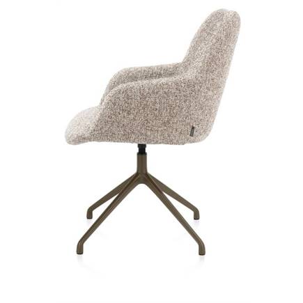 XOOON aluminium frame 4-poots - draaibaar steelbrown - stof Luton Koper