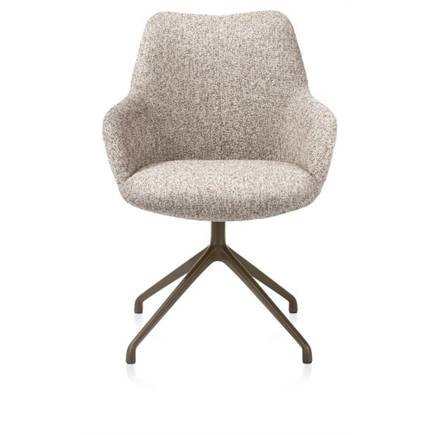 XOOON aluminium frame 4-poots - draaibaar steelbrown - stof Luton Koper