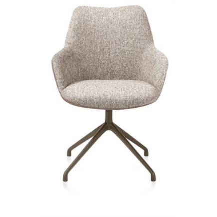 XOOON aluminium frame 4-poots - draaibaar steelbrown - combi Pala cognac + Luton koper
