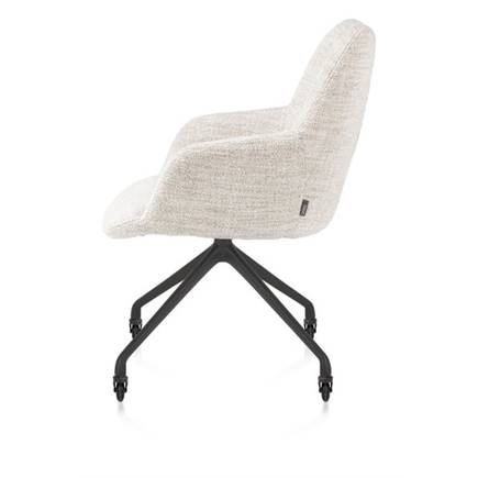 XOOON aluminium frame wielen rough off black - stof Luton Creme
