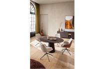 XOOON MATS eetkamerstoel 4-pootjes - steelbrown - Luton Koper