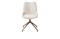 XOOON MATS eetkamerstoel draaibaar - steelbrown - Luton Creme