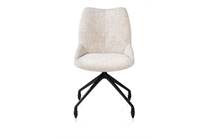 XOOON MATS eetkamerstoel wielen - rough off black - Luton Creme