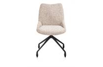 XOOON MATS eetkamerstoel wielen - rough off black - Luton Koper