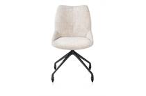 XOOON MATS eetkamerstoel wielen - grafiet - Luton Creme