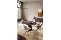 XOOON MATS barkruk metalen 4-pootjes - creme - Luton Koper