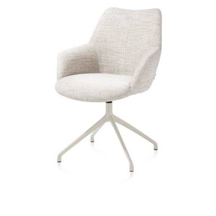 XOOON aluminium frame 4-poots - draaibaar creme - stof Luton Creme