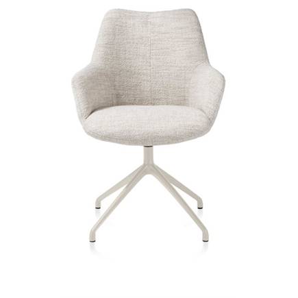 XOOON aluminium frame 4-poots - draaibaar creme - stof Luton Creme