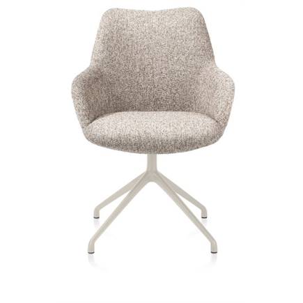 XOOON aluminium frame 4-poots - draaibaar creme - stof Luton Koper