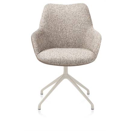 XOOON aluminium frame 4-poots - draaibaar creme - Pala cognac + Luton koper