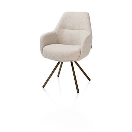 XOOON met draaifunctie, incl. pocket, stof Cloudy, frame steel brown Beige