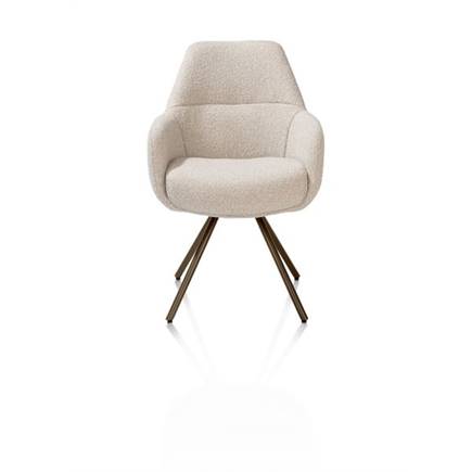 XOOON met draaifunctie, incl. pocket, stof Cloudy, frame steel brown Beige
