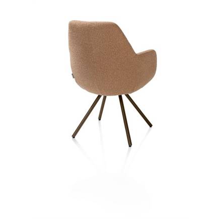 XOOON met draaifunctie, incl. pocket, stof Cloudy, frame steel brown Okergeel