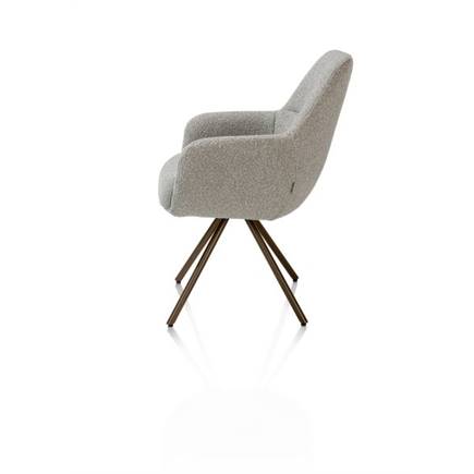 XOOON met draaifunctie, incl. pocket, stof Cloudy, frame steel brown Olijf