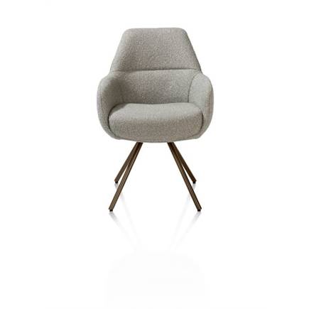 XOOON met draaifunctie, incl. pocket, stof Cloudy, frame steel brown Olijf