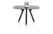 XOOON MINATO ronde tafel bartafel - ovaal - 150 x 105 cm. (hoogte: 92 cm.) Lichtgrijs