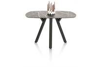 XOOON MINATO ronde tafel bartafel - ovaal - 150 x 105 cm. (hoogte: 92 cm.) Lichtgrijs