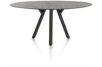 XOOON MINATO bartafel ellips - 240 x 110 cm. (hoogte: 92 cm.) Lichtgrijs