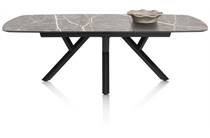 XOOON MINATO uitschuiftafel ovaal - 180 (+ 60) x 110 cm. Lichtgrijs