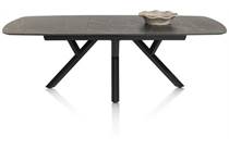 XOOON MINATO uitschuiftafel ovaal - 180 (+ 60) x 110 cm. Onyx