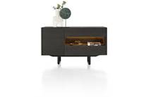 XOOON MODALI dressoir 143 cm - 1-deur + 2-laden (+ LED) Onyx