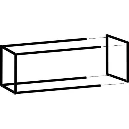 XOOON basisrek 90 cm - 1 nivo hoog - 2 staanders