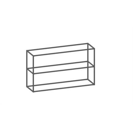 XOOON basisrek 135 cm - 2 nivo's hoog - 2 staanders