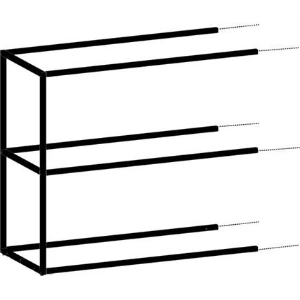 XOOON aanbouwrek 45 cm - 2 nivo's hoog - 1 staander