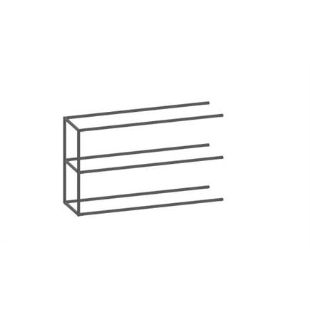 XOOON aanbouwrek 135 cm - 2 nivo's hoog - 1 staander