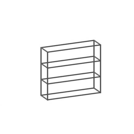 XOOON basisrek 135 cm - 3 nivo's hoog - 2 staanders