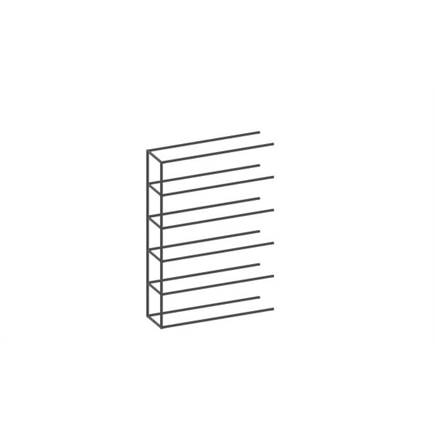 XOOON aanbouwrek 135 cm - 5 nivo's hoog - 1 staander