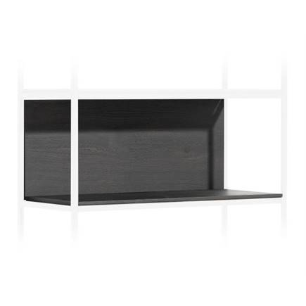 XOOON achterwand + bijbehorende legplank - 90 cm - 1 nivo Onyx