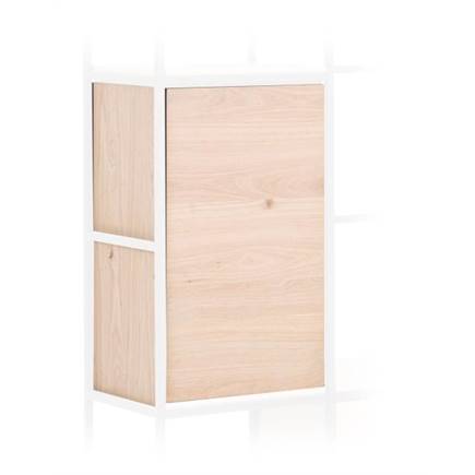 XOOON kast 45 cm - hoog - 2 nivo's - 1-deur Natural