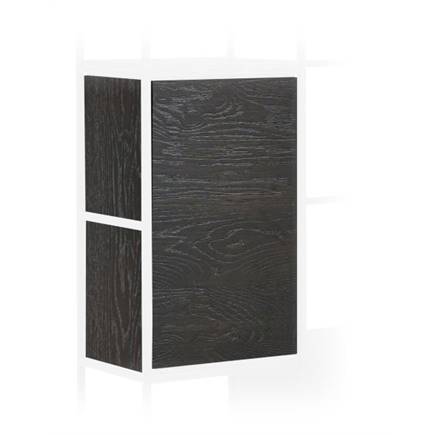 XOOON kast 45 cm - hoog - 2 nivo's - 1-deur Onyx