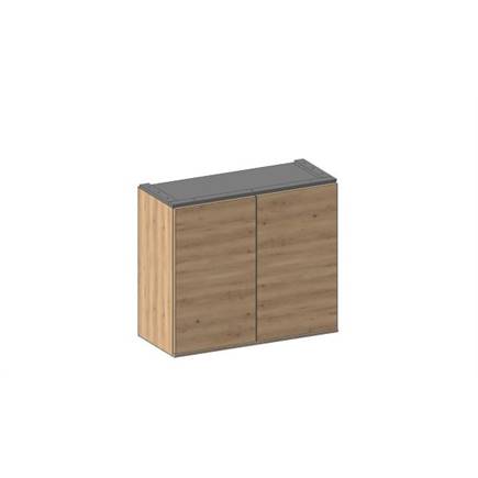 XOOON kast 90 cm - hoog - 2 nivo's - 2-deuren Natural