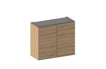 XOOON MODULO bergkast kast 90 cm - hoog - 2 nivo's - 2-deuren Natural