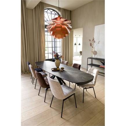 XOOON 200 x 100 cm - centrale poot - keramiek blad Wit