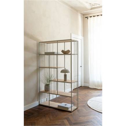 XOOON bank 200x43cm - massief eiken - houten pootjes - inclusief kussen