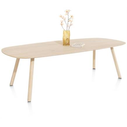 XOOON eetkamertafel 270 x 120 cm - deens ovaal - houten poot