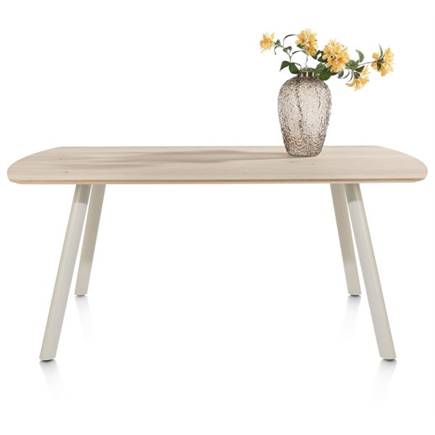 XOOON 180 x 100 cm - rechthoek - metalen poot Silk Grey Naturel