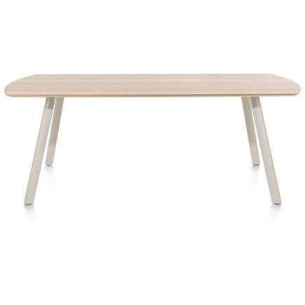 XOOON 210 x 100 cm - rechthoek - metalen poot Silk Grey Naturel