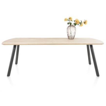 XOOON 240 x 100 cm - rechthoek - metalen poot Graphite Naturel