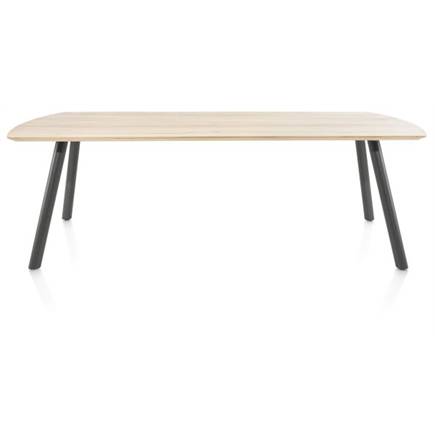 XOOON 240 x 100 cm - rechthoek - metalen poot Graphite Naturel