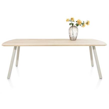 XOOON 240 x 100 cm - rechthoek - metalen poot Silk Grey Naturel