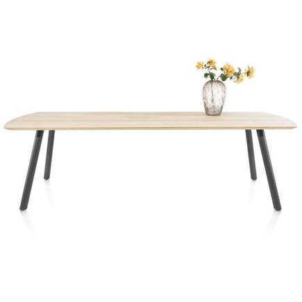 XOOON 270 x 100 cm - rechthoek - metalen poot Graphite Naturel