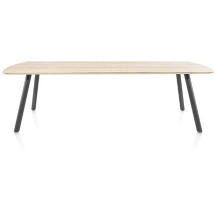 XOOON 270 x 100 cm - rechthoek - metalen poot Graphite Naturel
