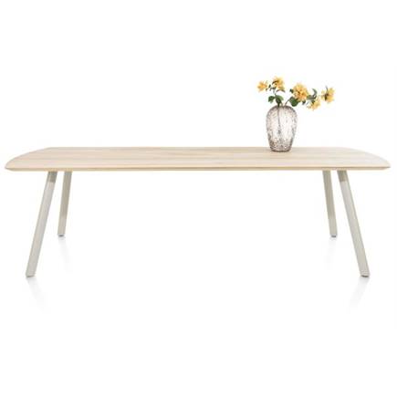 XOOON 270 x 100 cm - rechthoek - metalen poot Silk Grey Naturel